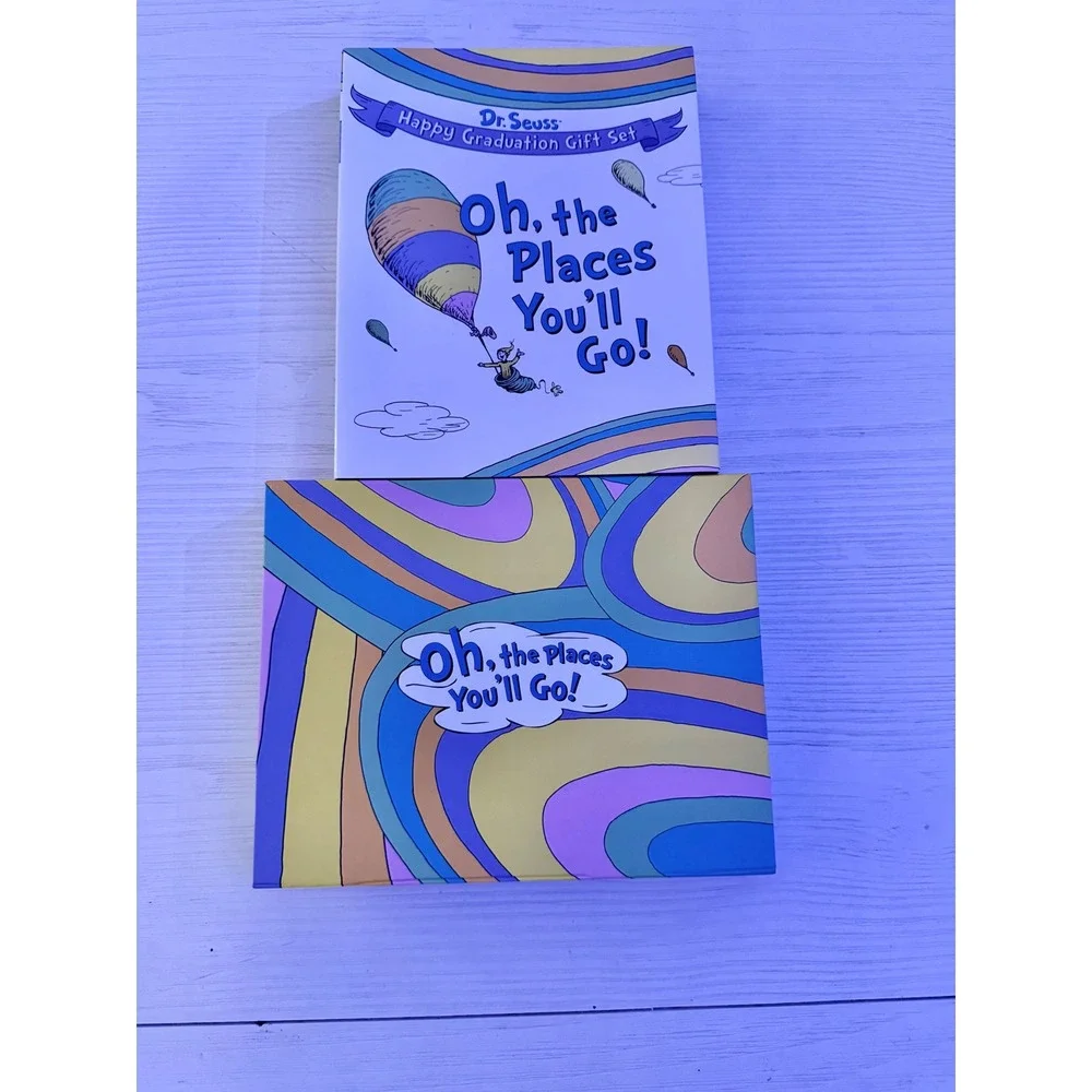 Dr. Seuss Oh The Places You'll Go Graduation Gift Set‎ Keepsake Box Unused